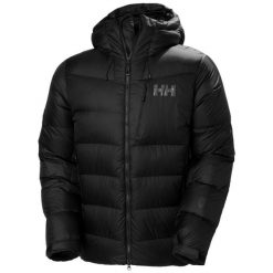 Kurtka puchowa Helly Hansen Odin Polar. Czarne kurtki męskie Helly Hansen, bez wzorów, z polaru, sportowe, bez kaptura. W wyprzedaży za 1,690.50 zł.