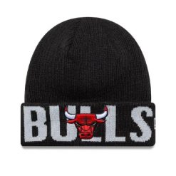 Czapka zimowa New Era NBA Chicago Bulls Wordmark Black Beanie 60691260. Czarne czapki męskie New Era, na zimę, bez wzorów. Za 125.35 zł.
