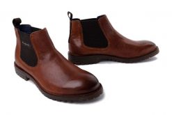 BUGATTI 311-AOB31-4200 6300 cognac, botki męskie. Brązowe buty zimowe męskie Bugatti, na zimę, z tkaniny, bez zapięcia. Za 479.90 zł.