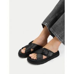 Klapki G-Star. Czarne klapki damskie G-Star, bez wzorów, bez obcasa. Za 133.99 zł.