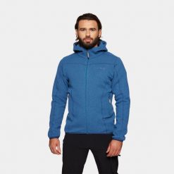Bluza turystyczna polarowa męska Alpinus Barbiano. Niebieskie bluzy bez kaptura męskie Alpinus, m, z polaru. Za 359.00 zł.