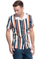 MĘSKA KOSZULA LEE SS BOWLING SHIRT REGULAR FIT DESERT ORANGE L68BTAOB 112117037. Pomarańczowe koszule męskie Lee, l, bez wzorów, bez kołnierzyka, bez ramiączek. Za 129.99 zł.