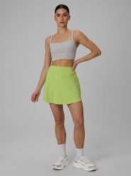 4F Spódnica treningowa szybkoschnąca damska - zielona XL. Zielone spódniczki damskie 4f, xl, bez wzorów, z podwyższonym stanem, mini, dopasowane. Za 119.99 zł.