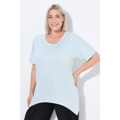 Damskie Koszula funkcjonalna wydłużone boki okrągły dekolt. Szare koszule damskie Ulla Popken, plus size, bez wzorów, z elastanu, sportowe, bez kołnierzyka, plus size, bez ramiączek. Za 239.99 zł.