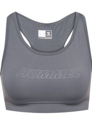 Biustonosz dla kobiet Hummel Te Fundamental. Szare biustonosze sportowe damskie HUMMEL, bez wzorów, z dżerseju. Za 176.50 zł.