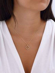 Nakkash Pozłacany naszyjnik z cyrkoniami rozmiar: onesize. Żółte naszyjniki damskie Nakkash, metalowe. Za 87.40 zł.