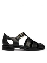 Clarks Sandały Hana Sun 26181215 Czarny. Czarne sandały damskie Clarks, bez wzorów, ze skóry, bez obcasa, na płaskiej podeszwie. Za 429.99 zł.
