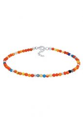 Nenalina Damska bransoletka na kostkę kolorowa Trend z agatem i srebrną kulką w srebrze 925 Sterling Silver Bransoletki na nogę 1 ct Damski. Szare bransoletki damskie Nenalina, srebrne. Za 198.99 zł.