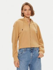 Calvin Klein Bluza Nano Logo K20K207210 Beżowy Relaxed Fit. Brązowe bluzy bez kaptura damskie CALVIN KLEIN, xl, z bawełny. Za 419.99 zł.