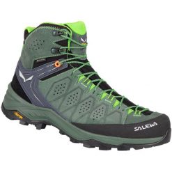 Buty Trekkingowe Męskie Salewa Alp Trainer 2 Mid Gtx. Zielone buty trekkingowe męskie Salewa, z gore-texu, bez zapięcia, trekkingowe, gore-tex. Za 1,022.30 zł.