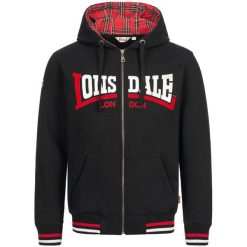Bluza z kapturem i zamkiem błyskawicznym Lonsdale Nateby. Czarne bluzy z kapturem męskie Lonsdale, s, z polaru. Za 361.50 zł.