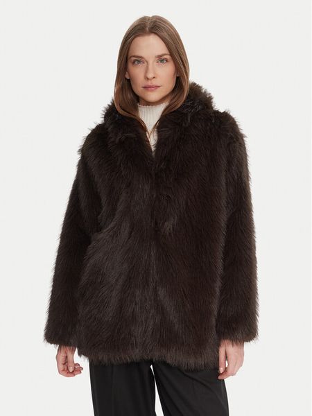 KAOS Futro RI1NT057 6006 Brązowy Regular Fit. Brązowe futra damskie KAOS. Za 559.99 zł.
