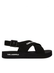 KARL LAGERFELD Sandały Atlantik KL70526 Czarny. Czarne sandały męskie Karl Lagerfeld, z materiału, bez zapięcia. Za 589.99 zł.