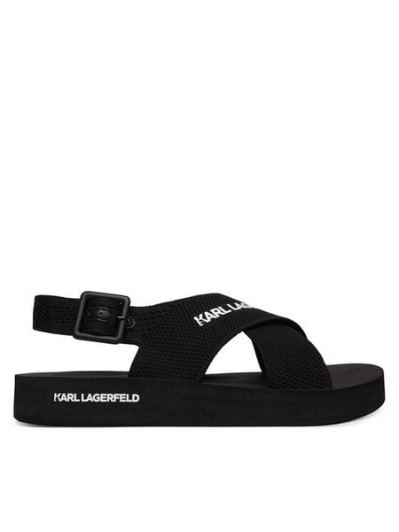 KARL LAGERFELD Sandały Atlantik KL70526 Czarny. Czarne sandały męskie Karl Lagerfeld, z materiału, bez zapięcia. Za 589.99 zł.