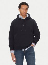 Tommy Hilfiger Bluza Small Logo MW0MW38950 Granatowy Regular Fit. Niebieskie bluzy bez kaptura męskie Tommy Hilfiger, l, z bawełny. Za 299.99 zł.