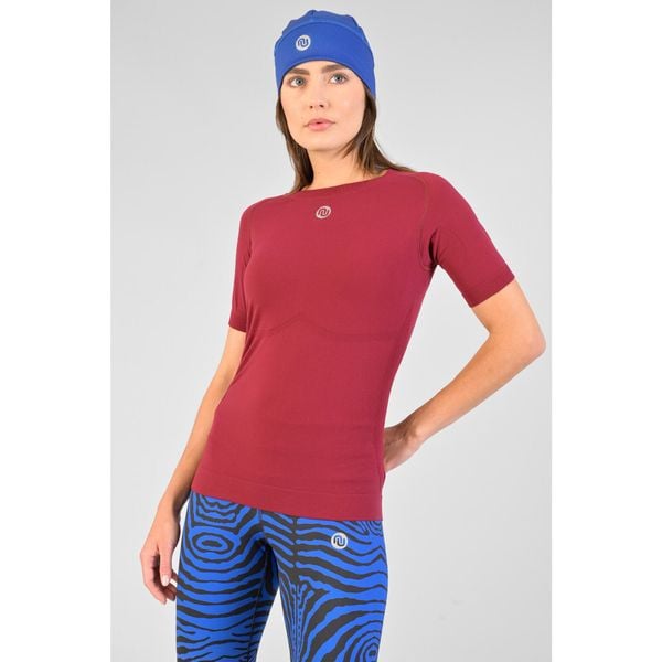 Koszulka z krótkim rękawem sportowa damska Nessi Sportswear Ultra. Brązowe bluzki sportowe damskie NESSI SPORTSWEAR, bez kołnierzyka, bez ramiączek. Za 299.00 zł.