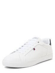 Tommy Hilfiger trampki z elementami skórzanymi Mężczyźni skóra biały, 44. Białe trampki i tenisówki męskie Tommy Hilfiger, bez wzorów, ze skóry, bez zapięcia. Za 499.95 zł.