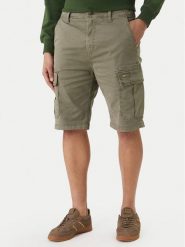 Tommy Jeans Szorty materiałowe Otis DM0DM22831 Zielony Regular Fit. Zielone szorty męskie Tommy Jeans, z bawełny, bez kołnierzyka. Za 349.99 zł.