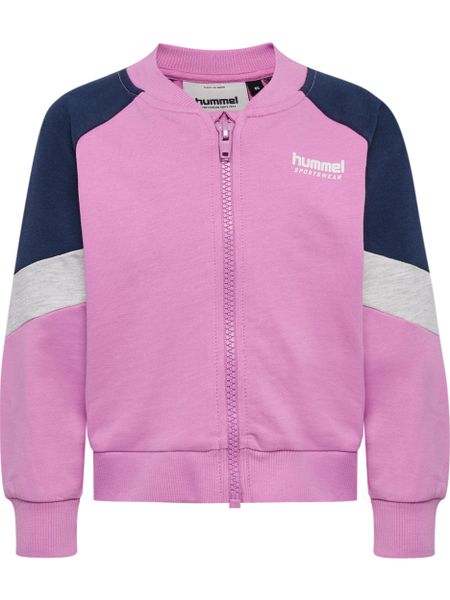 Zippowana bluza dla niemowląt Hummel Block. Fioletowe bluzy i bluzki niemowlęce HUMMEL, bez wzorów, z bawełny, bez ramiączek, długie, bez kaptura. Za 132.00 zł.
