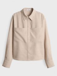OPUS Koszula w kolorze beżowym rozmiar: 42. Brązowe koszule damskie Opus, bez wzorów, bez kołnierzyka, bez ramiączek. Za 170.07 zł.