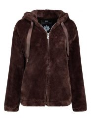 Geographical Norway Kurtka polarowa "Urose" w kolorze ciemnobrązowym rozmiar: S. Brązowe kurtki damskie Geographical Norway, s, bez wzorów, z polaru, bez kaptura. Za 126.15 zł.
