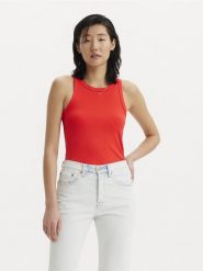 Levi's Top w kolorze czerwonym rozmiar: XL. Czerwone topy damskie Levi's, s, bez wzorów, bez kołnierzyka. Za 66.47 zł.