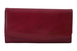 Portfel skórzany BARBERINI'S czerwony 8137-13. Czerwone portfele damskie Barberinis, bez wzorów, ze skóry. Za 169.99 zł.