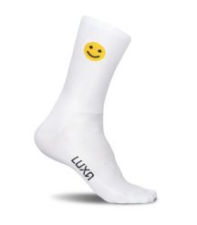Skarpetki Rowerowe dla dorosłych LUXA Emoji. Białe skarpetki damskie LUXA, bez wzorów, z elastanu. Za 49.90 zł.