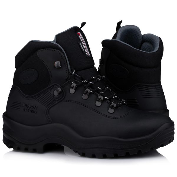Buty męskie trekkingowe Grisport Nero Dakar Trekking. Czarne buty trekkingowe męskie Grisport, z materiału, bez zapięcia, trekkingowe. Za 299.99 zł.