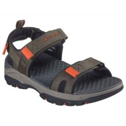 Sandały Skechers Relaxed Fit: Tresmen – Ryer M 205112-OLV zielone. Zielone sandały męskie z syntetyku, z otwartym noskiem, bez zapięcia. Za 444.18 zł.