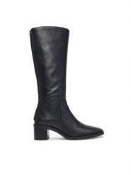 Calvin Klein Kozaki Block Heel High Boot Zip Lth HW0HW03172 Czarny. Czarne kozaki damskie CALVIN KLEIN, ze skóry, bez obcasa, na słupku. Za 949.99 zł.
