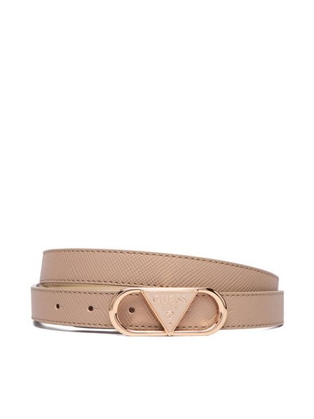 Guess Pasek Damski BW9270 P5320 Beżowy. Brązowe paski damskie Guess, z aplikacjami, ze skóry. Za 249.99 zł.