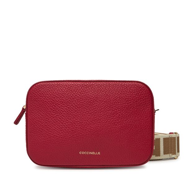 Torebka Coccinelle. Czerwone listonoszki damskie Coccinelle, bez wzorów, bez dodatków. Za 589.99 zł.