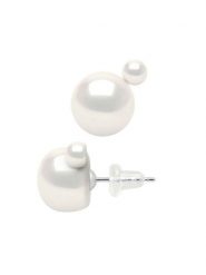 Mitzuko Kolczyki-wkrętki w kolorze białym z perłami rozmiar: onesize. Białe kolczyki damskie Mitzuko, z perłą, srebrne. Za 173.99 zł.