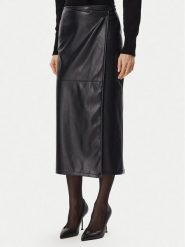 Marella Spódnica z imitacji skóry Utile 2625776012 Granatowy Slim Fit. Niebieskie spódniczki damskie Marella, m, bez wzorów, ze skóry. Za 479.99 zł.