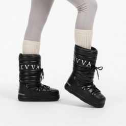 Śniegowce damskie Donna Fabiani, cholewka z materiału syntetycznego z pikowanym wykończeniem i sznurowaniem oraz miękkim kołnierzem, ciemny, 143‑02‑2. Czarne śniegowce damskie Donna Fabiani, ze skóry ekologicznej. Za 259.00 zł.