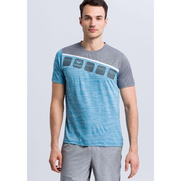 Koszulka Erima 5-C. Niebieskie t-shirty sportowe męskie Erima, na lato, m, bez ramiączek, do piłki nożnej. Za 278.99 zł.