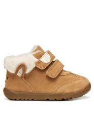 Geox Sneakersy B Macchia B564PB 00022 C6627 Brązowy. Brązowe buty sportowe dziewczęce Geox, bez wzorów, ze skóry, bez zapięcia. Za 189.99 zł.