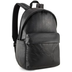 Plecak Puma Essentials Pu Backpack 20L. Czarne plecaki damskie Puma, bez wzorów, z materiału. Za 390.00 zł.