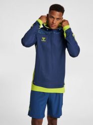 Bluza z kapturem Hummel hmlLEAD poly. Niebieskie bluzy z kapturem męskie HUMMEL, xl, z polaru. Za 236.40 zł.