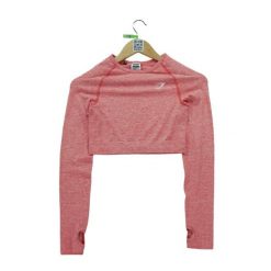 Second life - T-shirt Femme Yoga Fitness Rose - Stan bardzo dobry. Czerwone t-shirty damskie Gymshark, bez wzorów, bez kołnierzyka. Za 101.48 zł.