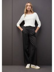 Street One Koszulka w kolorze białym rozmiar: 44. Białe bluzki damskie Street One, bez wzorów, bez kołnierzyka. Za 100.52 zł.