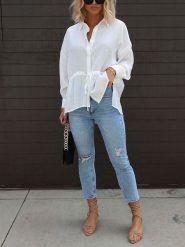 LA Angels Bluzka w kolorze białym rozmiar: S. Białe bluzki damskie LA Angels, s, bez wzorów, bez kołnierzyka, bez ramiączek. Za 152.99 zł.