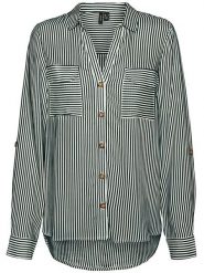 Vero Moda Bluzka w kolorze biało-czarnym rozmiar: XXL. Białe bluzki damskie Vero Moda, s, bez wzorów, z wiskozy, klasyczne, bez kołnierzyka, bez ramiączek. Za 69.91 zł.