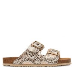 Klapki Tamaris. Brązowe klapki damskie Tamaris, bez wzorów, bez obcasa. Za 269.99 zł.