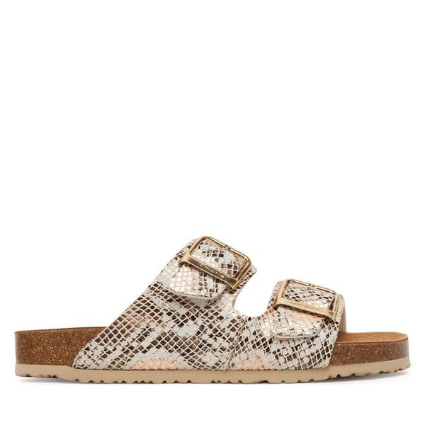 Klapki Tamaris. Brązowe klapki damskie Tamaris, bez wzorów, bez obcasa. Za 269.99 zł.