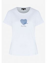 More & More Koszulka w kolorze białym rozmiar: 44. Białe bluzki damskie MORE & MORE, bez wzorów, bez kołnierzyka, bez ramiączek. Za 74.11 zł.