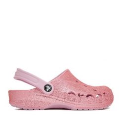 Klapki Crocs. Czerwone klapki damskie Crocs, bez wzorów, bez obcasa. Za 149.99 zł.