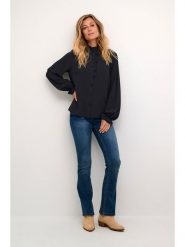 Cream Bluzka w kolorze czarnym rozmiar: 40. Czarne bluzki damskie Cream, bez wzorów, z wiskozy, bez kołnierzyka, bez ramiączek. Za 109.95 zł.