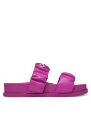Armani Exchange Klapki XDP062 XV926 01820 Różowy. Czerwone klapki damskie Armani Exchange, bez wzorów, ze skóry, bez obcasa. Za 609.99 zł.